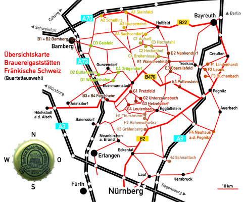 Brauereiplan Fränkische Schweiz